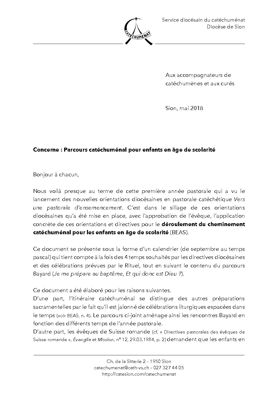 lettre explicative rencontre